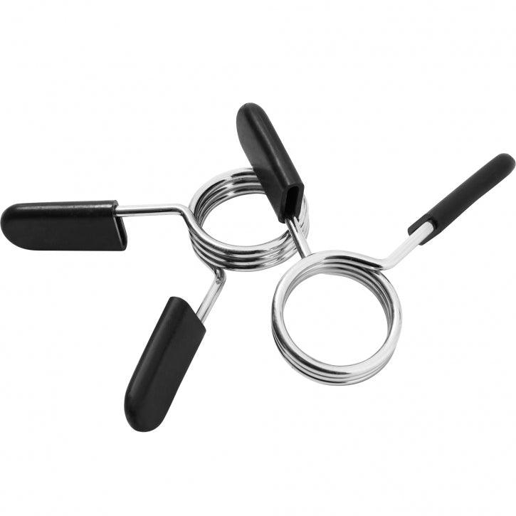 Kurzhantelstangenset 30 mm Chrom 35 cm mit Federverschluss - Gorilla Sports DE