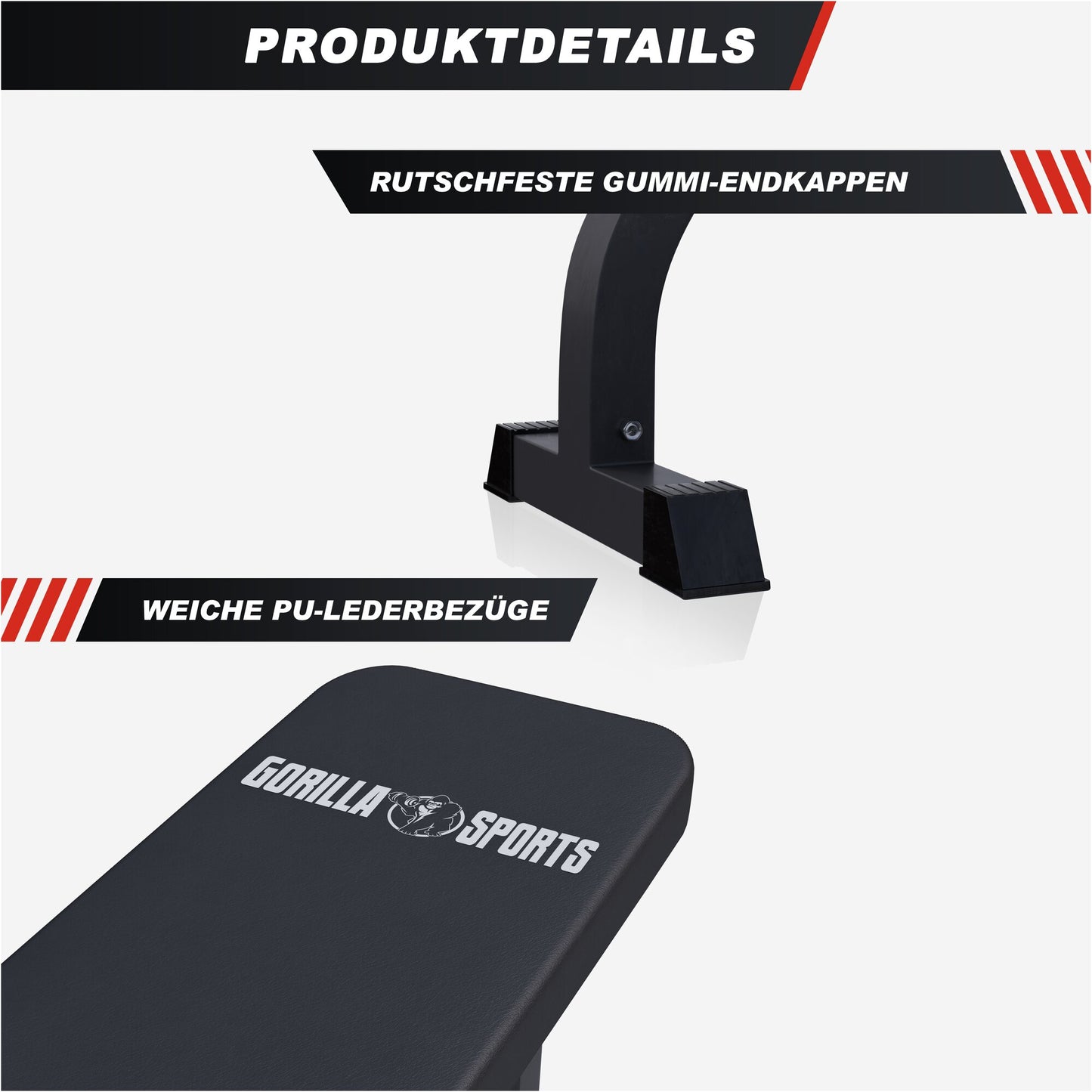 Flachbank Weiß/Schwarz