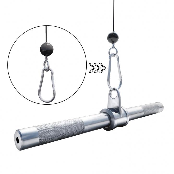 Trizeps Bizeps Stange mit Drehgelenk aus Chrom - Gorilla Sports DE