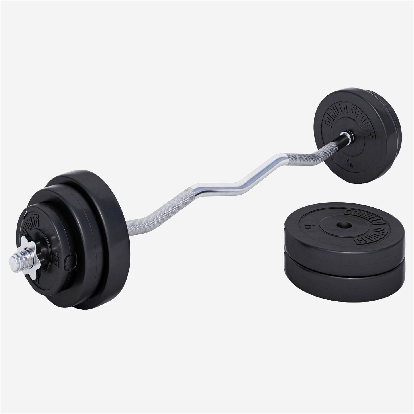 Squat Rack Hantelständer Set inkl, Curlset Kunststoff 35 kg