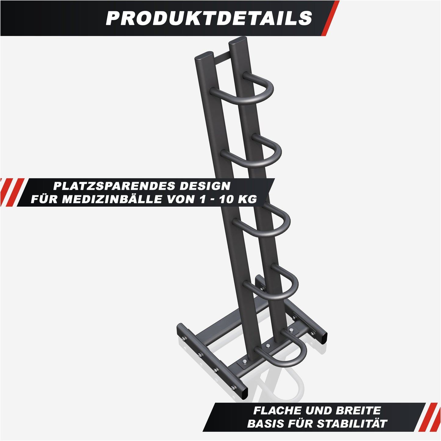 Medizinballständer für 5 Bälle