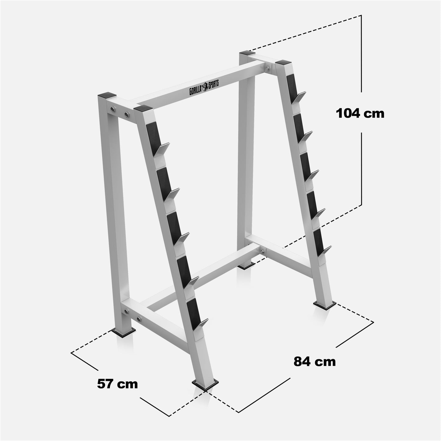 Langhantelablage für 5 Hantelstangen