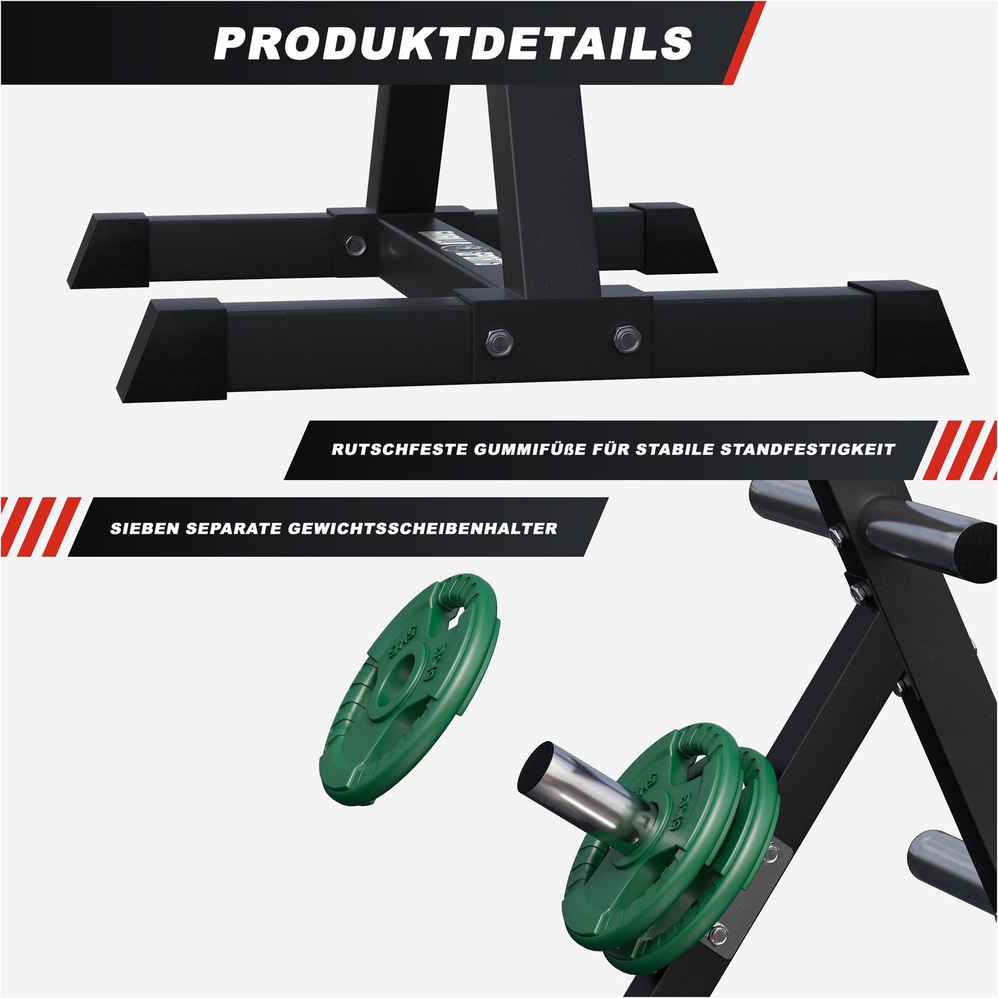 Hantelscheibenständer mit 4 Stangen 50/51 mm
