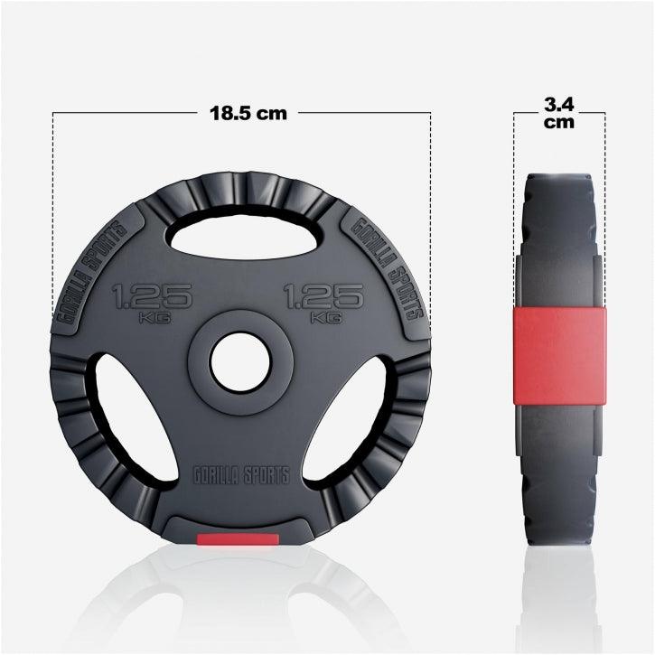 Langhantelset Kunststoff Gripper Set - Gorilla Sports DE