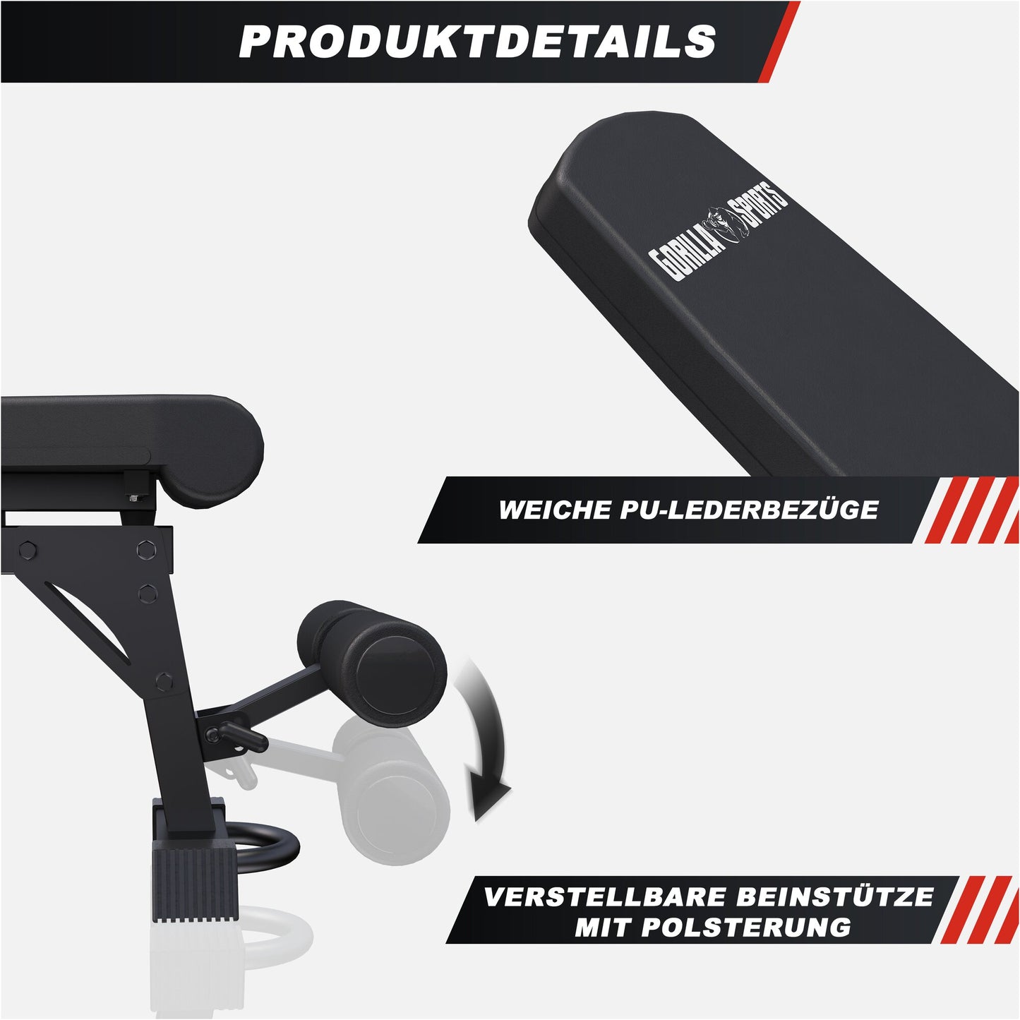 Hantelbank Verstellbar - Gorilla Sports DE