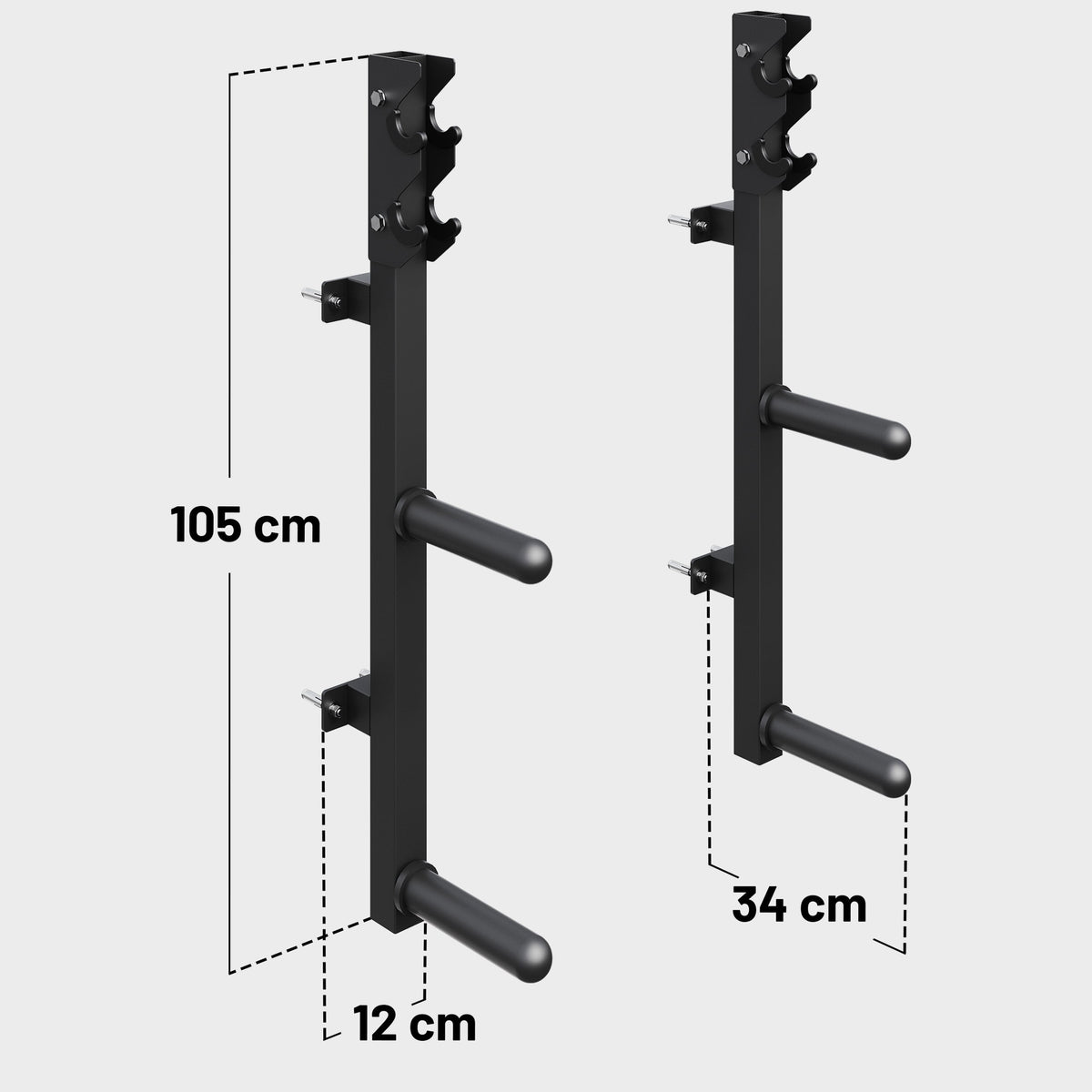 Hantelständer für die Wand, Schwarz