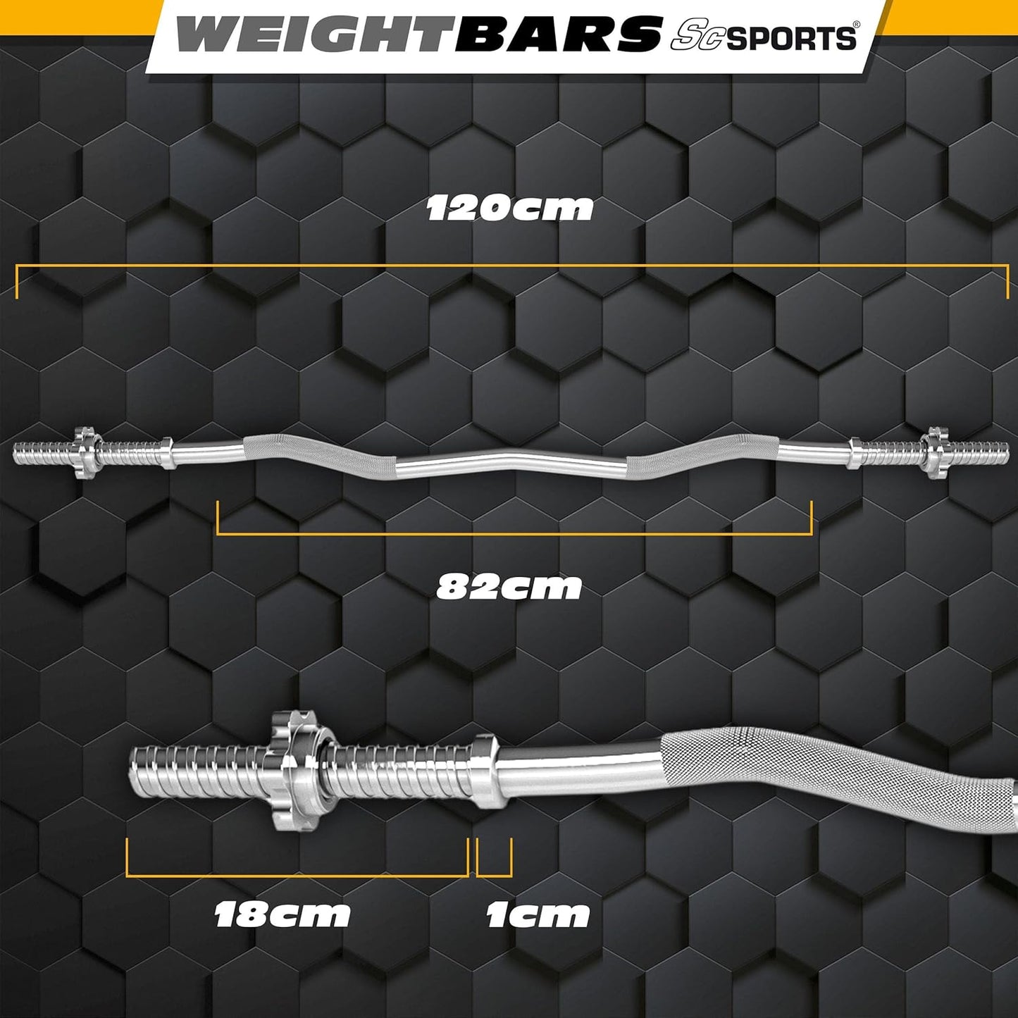 SZ Curlstange 120 cm 30/31 mm - Gorilla Sports DE