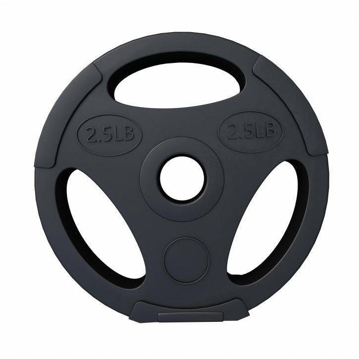 Hantelscheibe Kunststoff Gripper - Ø 1"/25 mm, Kunststoff, mit Zement gefüllt, Einzelgewichte 2,5 - 35 Pfund - Gorilla Sports DE