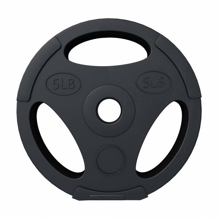 Hantelscheibe Kunststoff Gripper - Ø 1"/25 mm, Kunststoff, mit Zement gefüllt, Einzelgewichte 2,5 - 35 Pfund - Gorilla Sports DE