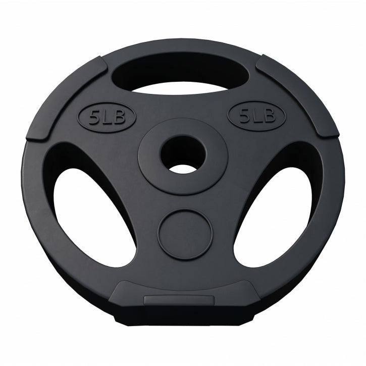 Hantelscheibe Kunststoff Gripper - Ø 1"/25 mm, Kunststoff, mit Zement gefüllt, Einzelgewichte 2,5 - 35 Pfund - Gorilla Sports DE