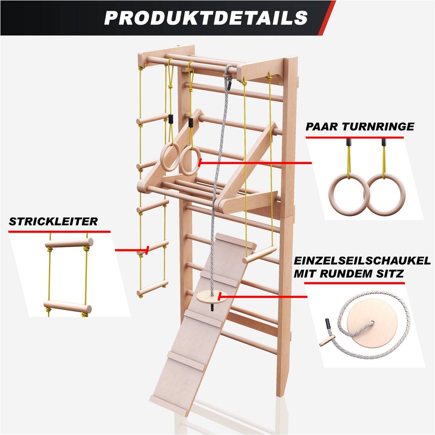 Sprossenwand Set - Gorilla Sports DE