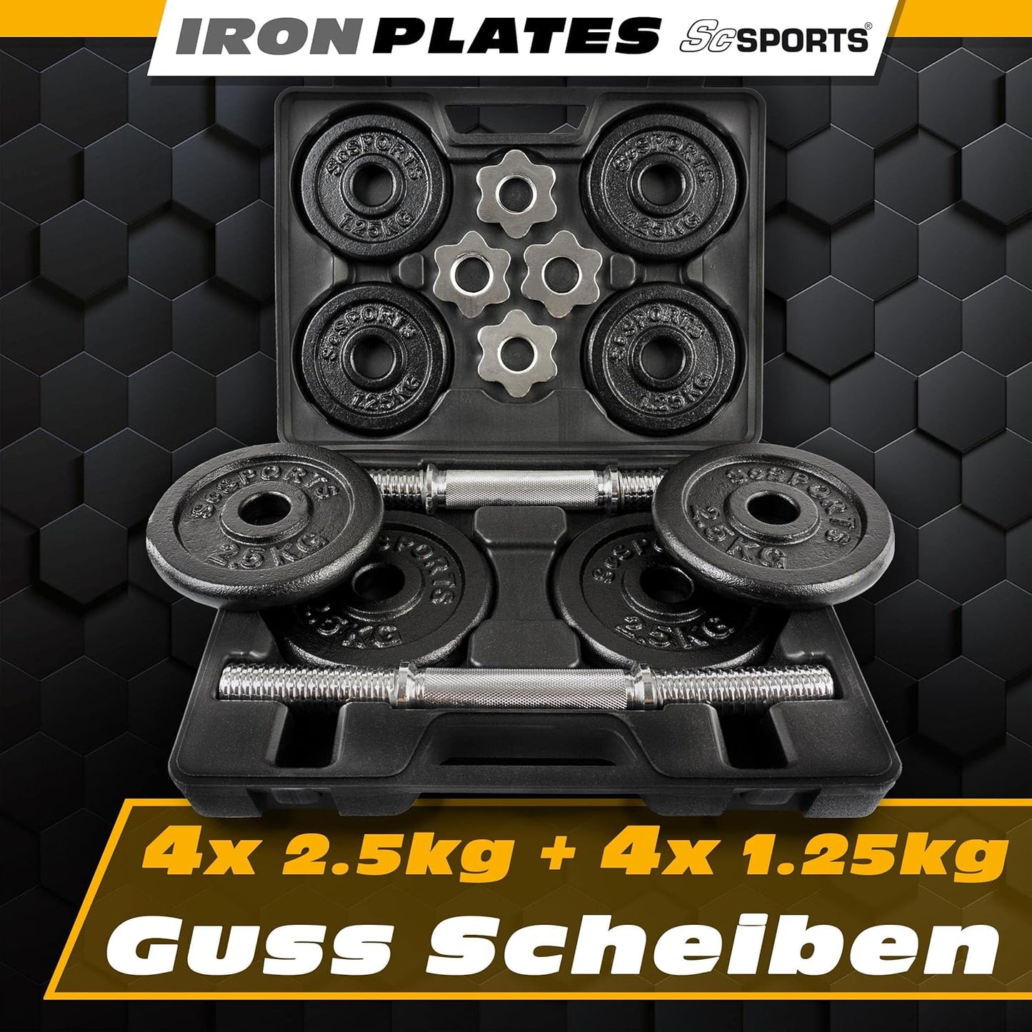 Kurzhantel Set mit Koffer 15 - 20 kg