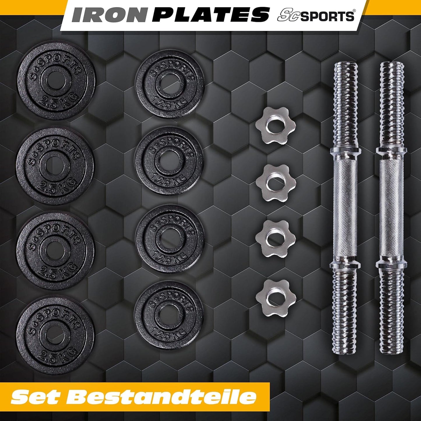 Kurzhantel Set mit Koffer 15 - 20 kg