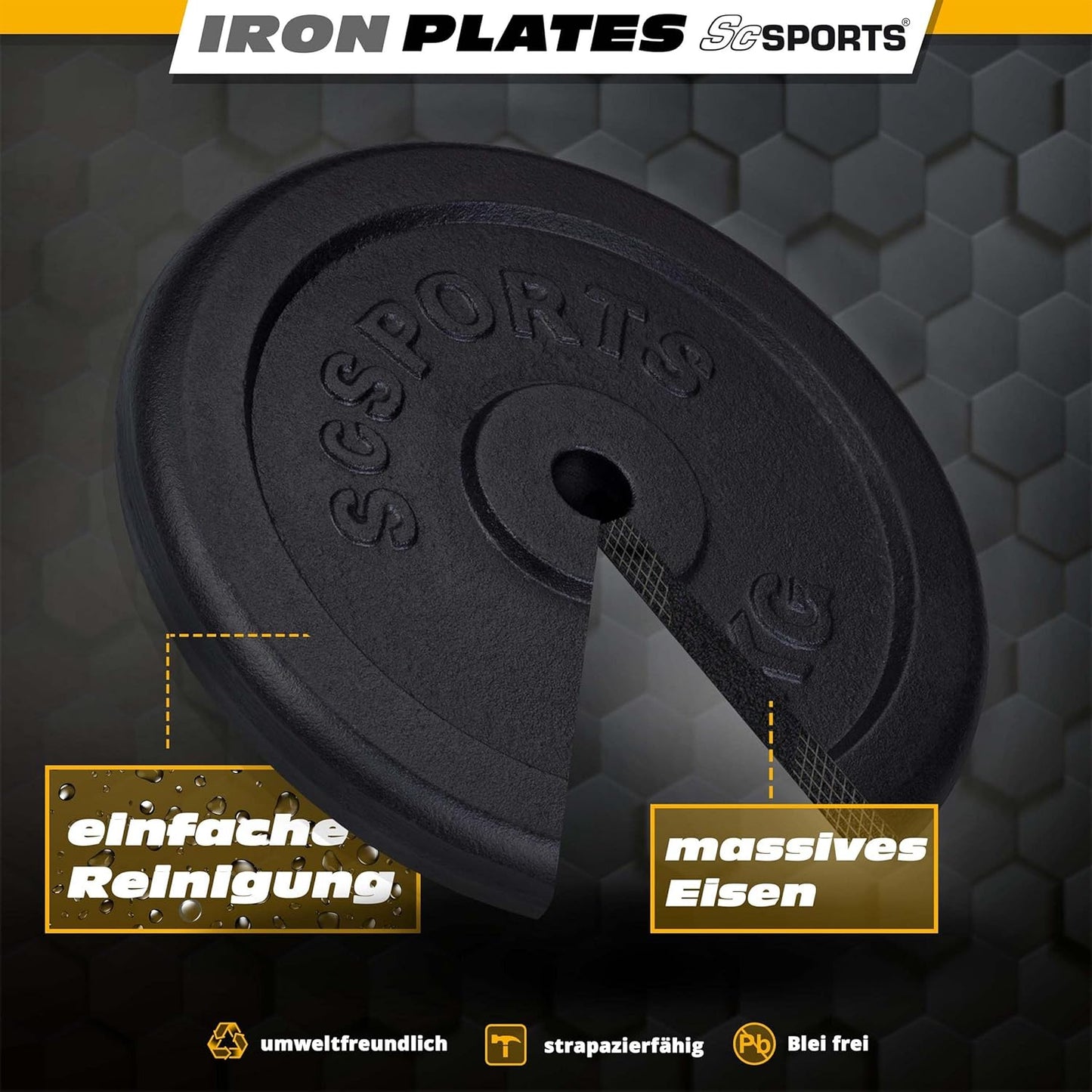 Hantelscheiben Set Gusseisen 40 - 120 kg