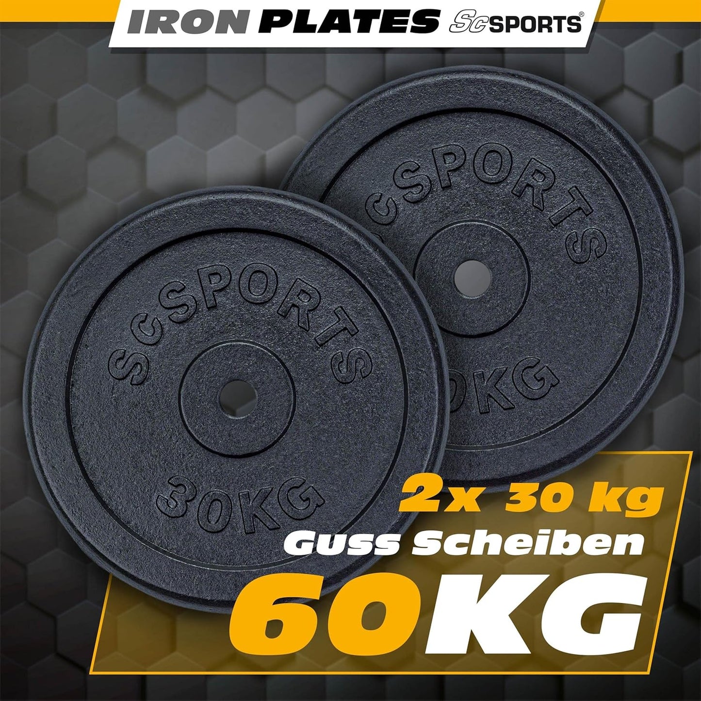Hantelscheiben Set Gusseisen 40 - 120 kg