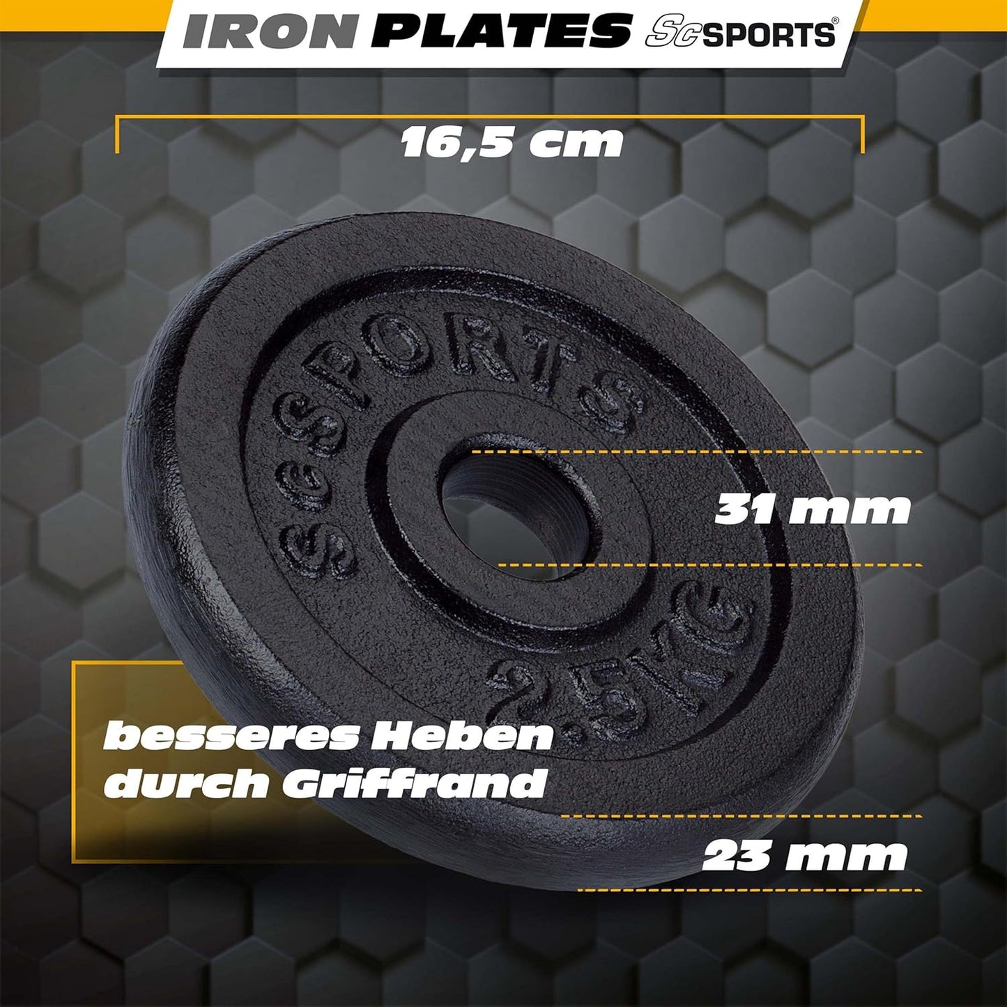 Hantelscheiben Set Gusseisen 2 - 20 kg