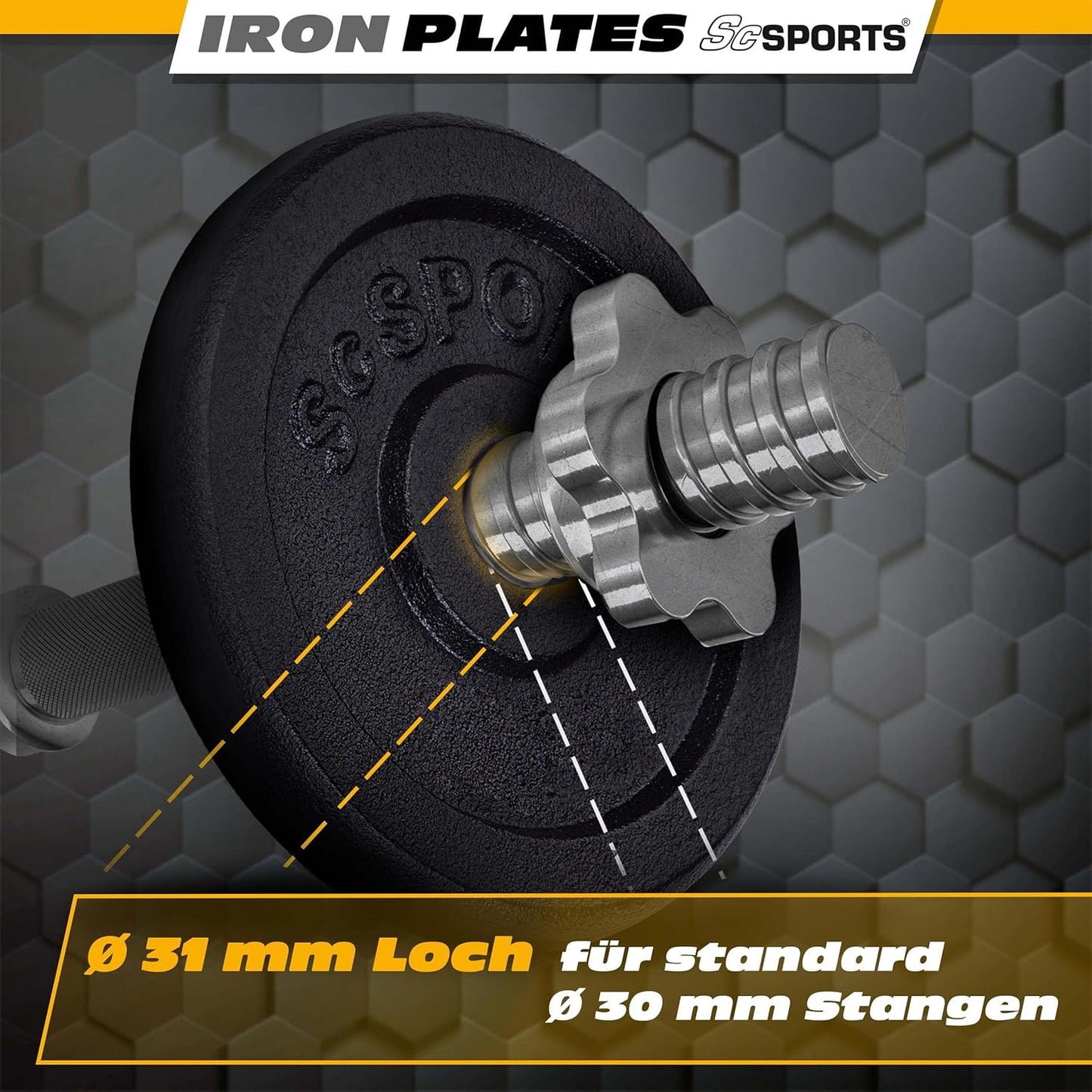 Hantelscheiben Set Gusseisen 40 - 120 kg