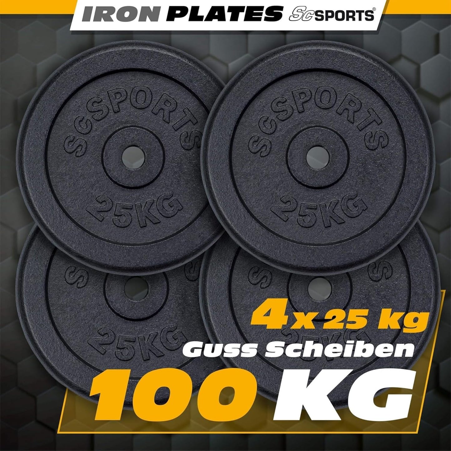 Hantelscheiben Set Gusseisen 40 - 120 kg