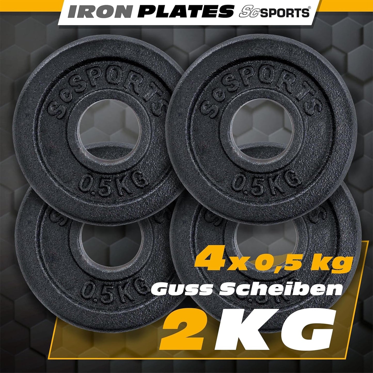 Hantelscheiben Set Gusseisen 2 - 20 kg