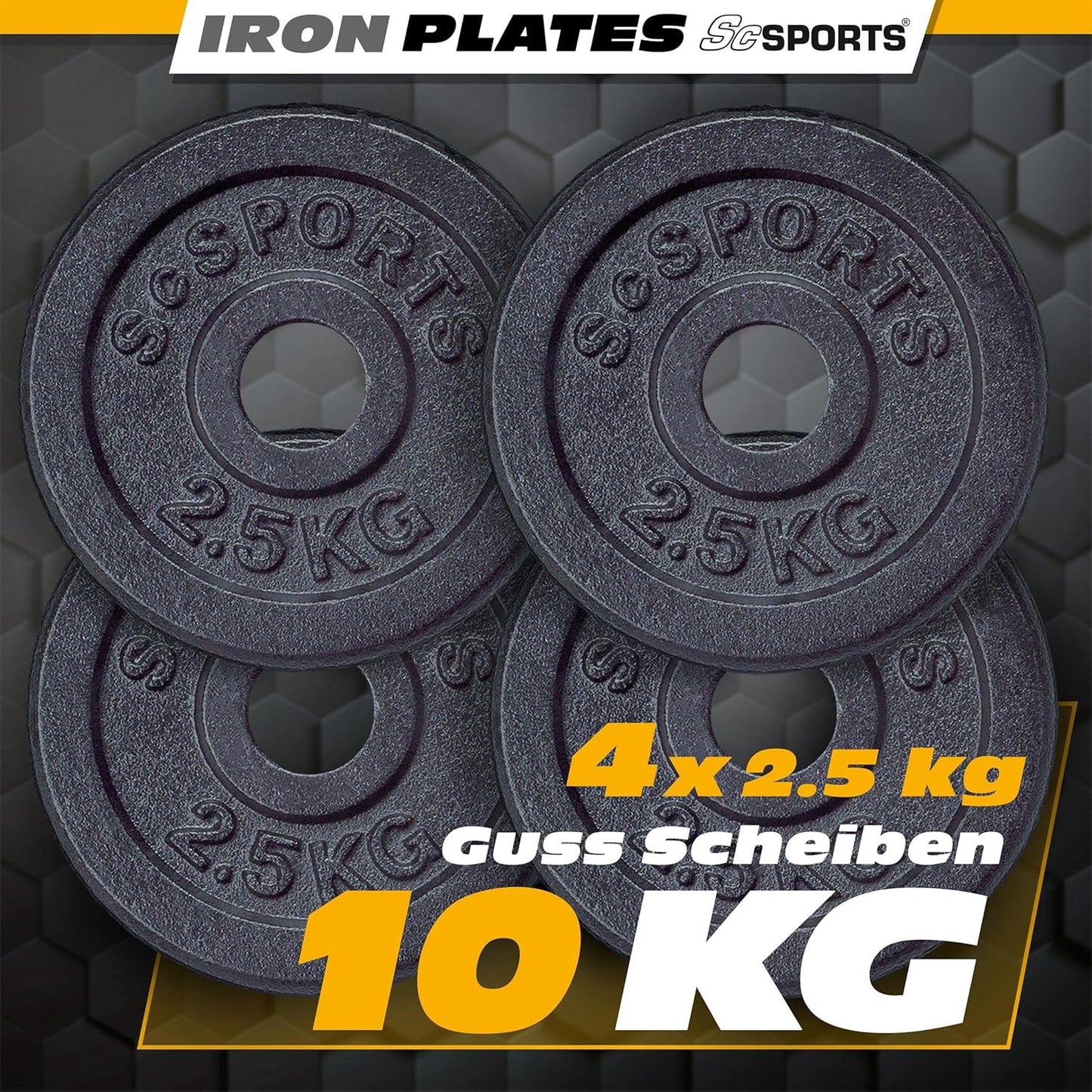 Hantelscheiben Set Gusseisen 2 - 20 kg