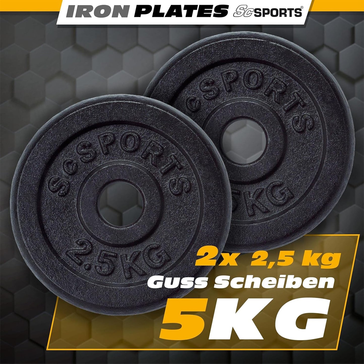 Hantelscheiben Set Gusseisen 2 - 20 kg