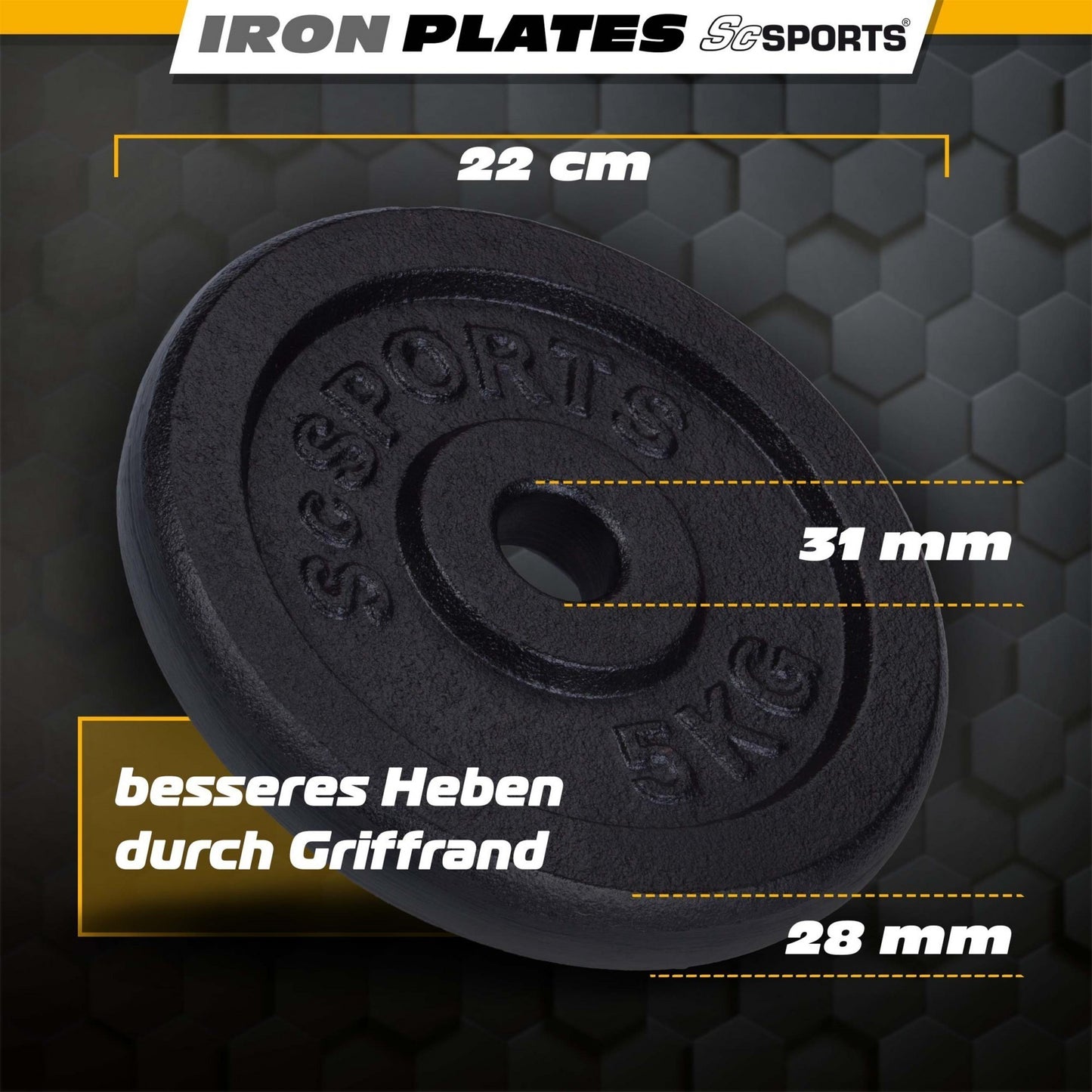 Hantelscheiben Set Gusseisen 10 - 40 kg