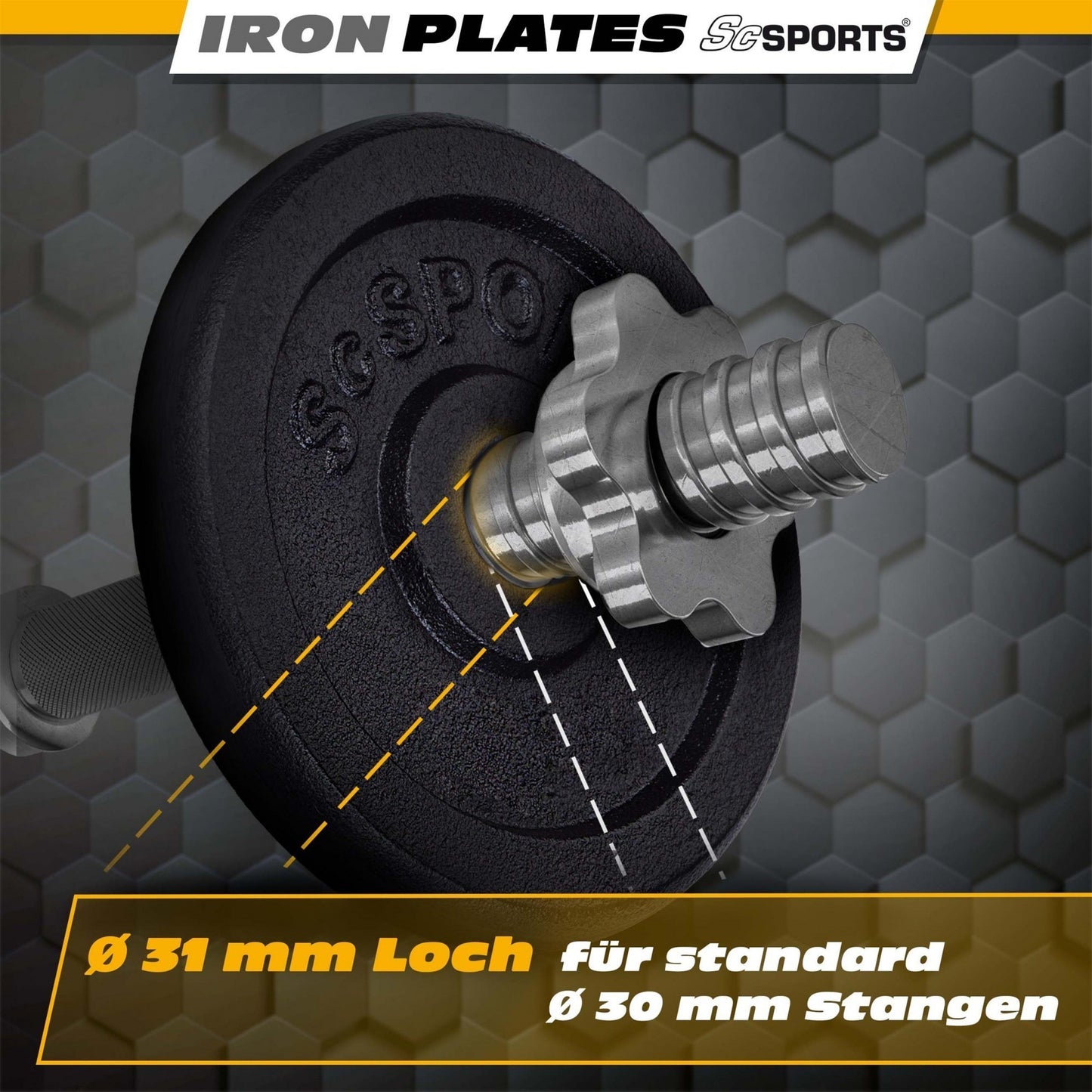 Hantelscheiben Set Gusseisen 10 - 40 kg