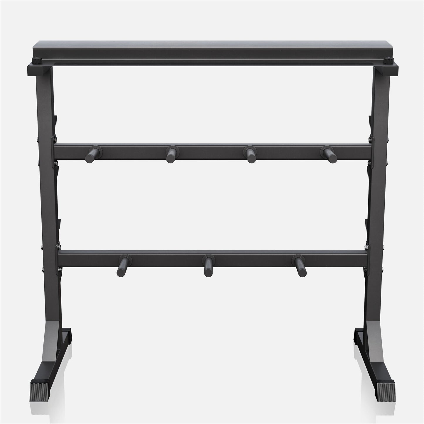 Hantelscheibenständer in Schwarz/Weiß/Silber - Gorilla Sports DE