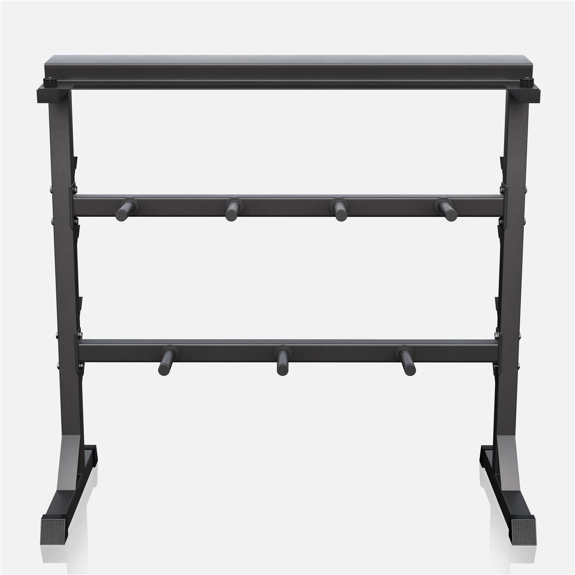 Hantelscheibenständer in Schwarz/Weiß/Silber - Gorilla Sports DE