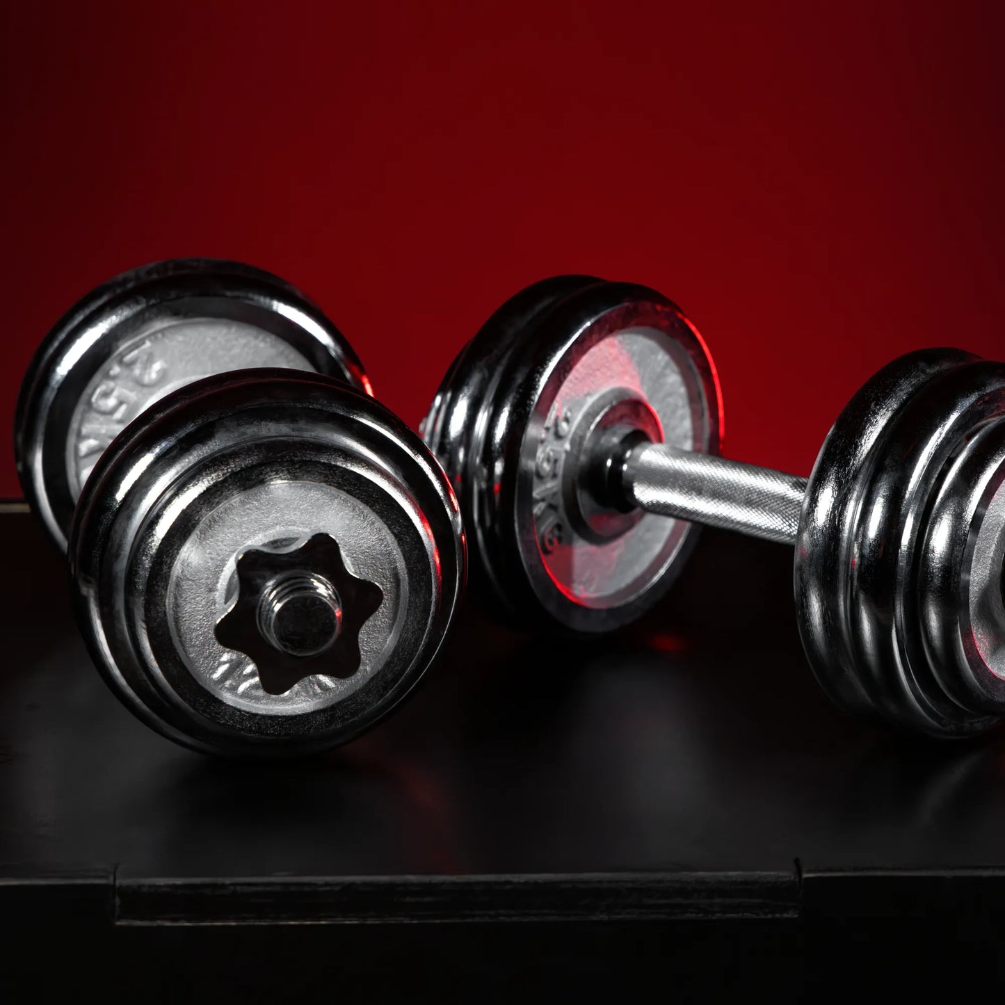 Kurzhantel Set Chrom 30 kg mit Sternverschlüssen