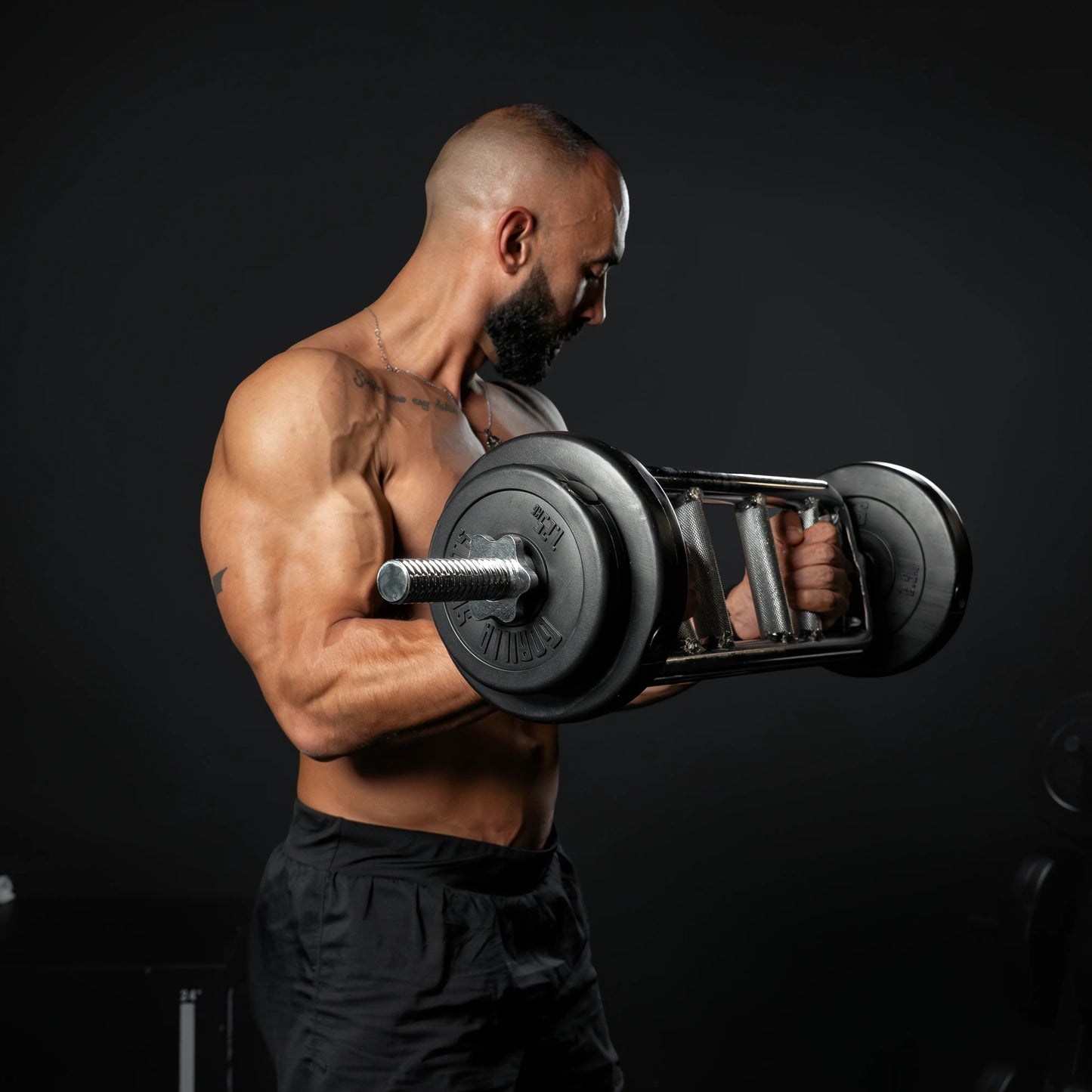 Trizepstrainer Diagonal in Chrom - Gorilla Sports DE