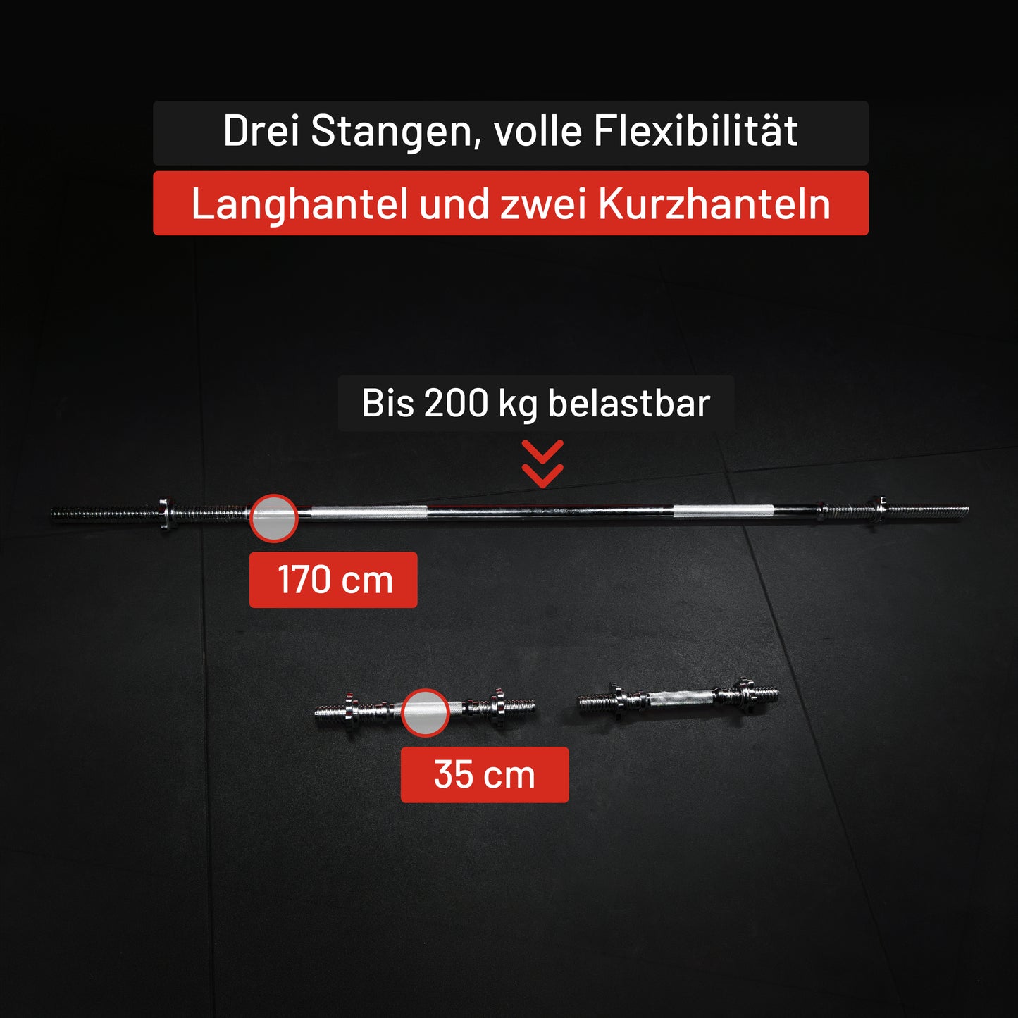 Langhantelset Kunststoff 70 kg