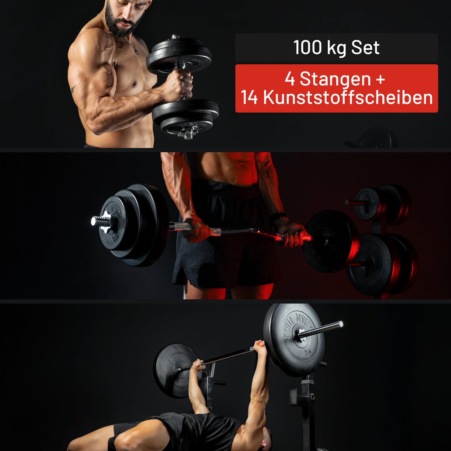 Hantelset Kunststoff 100 kg