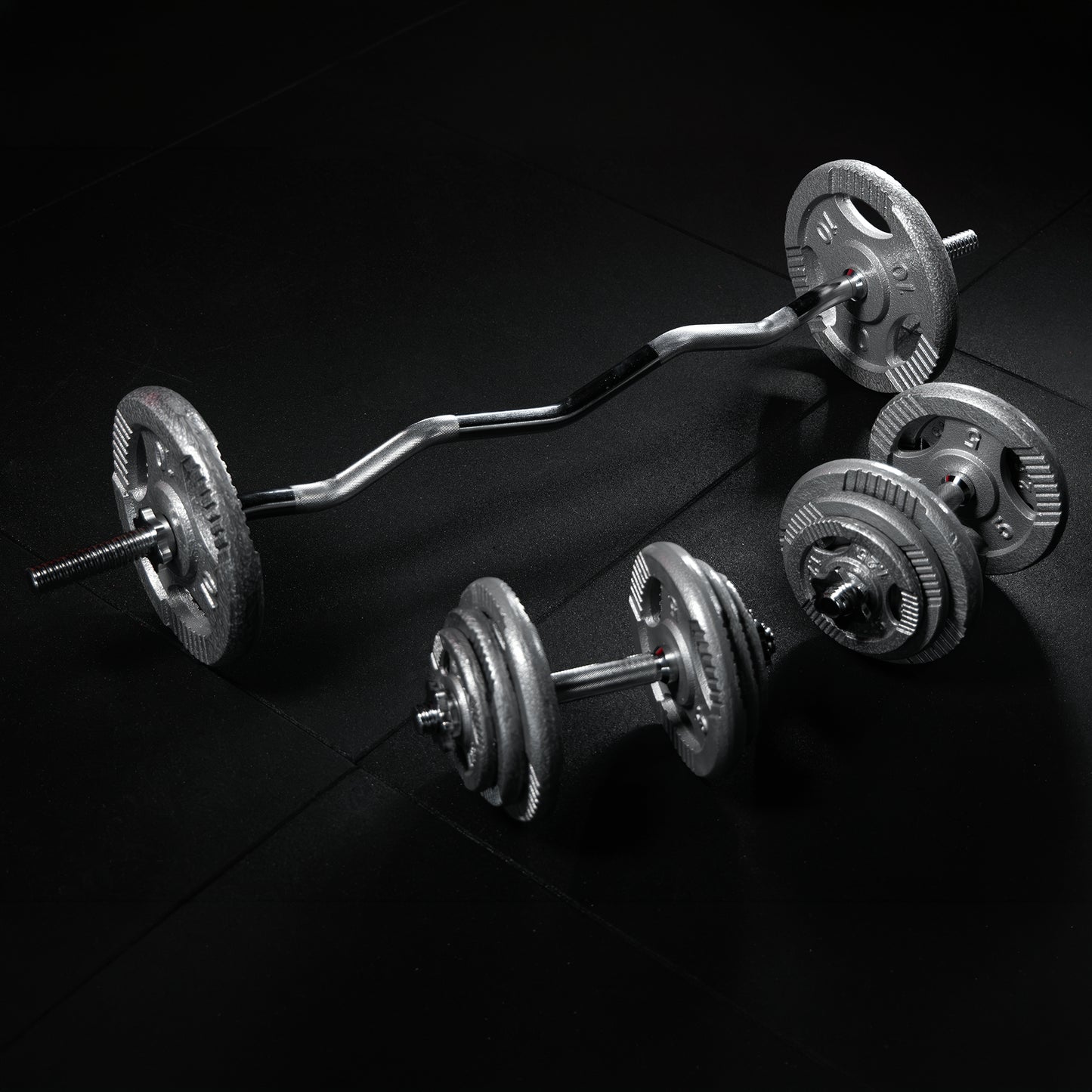 SZ-Curlset Gusseisen Gripper 70 kg mit Sternverschlüssen