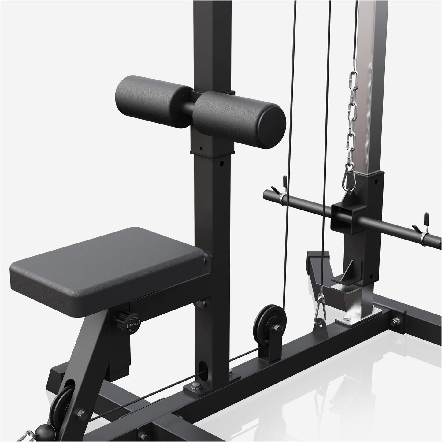 Latzugstation in Weiß/Schwarz