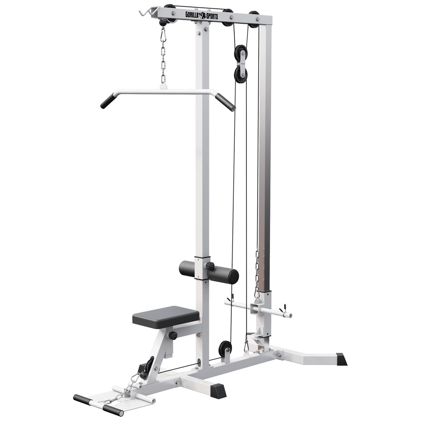 Latzugstation in Weiß/Schwarz