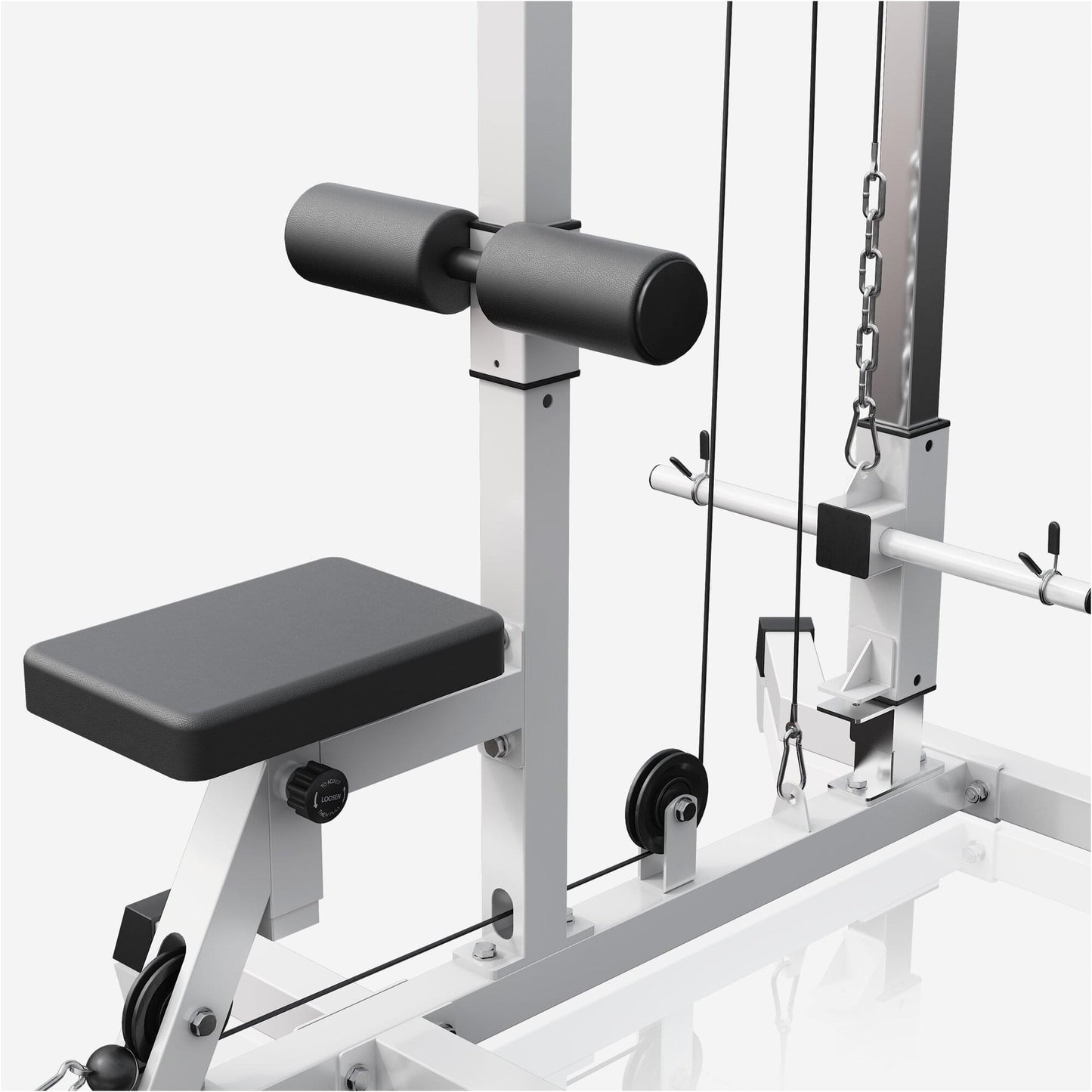 Latzugstation in Weiß/Schwarz