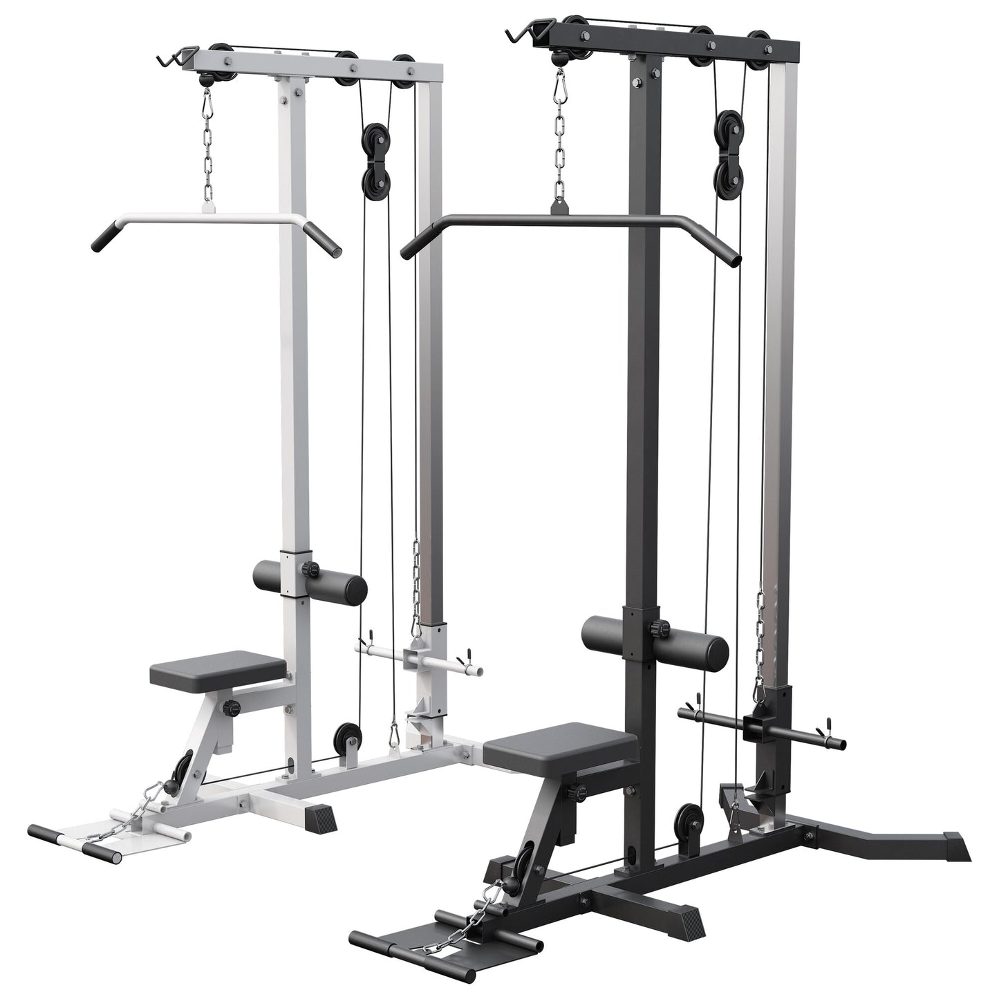 Latzugstation in Weiß/Schwarz