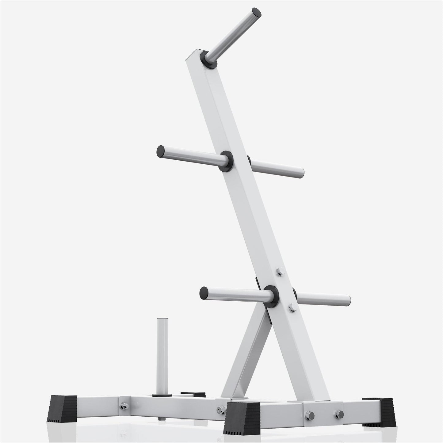 Scheibenständer Hantelbaum mit 4 Stangen 30/31 mm Schwarz/Weiß