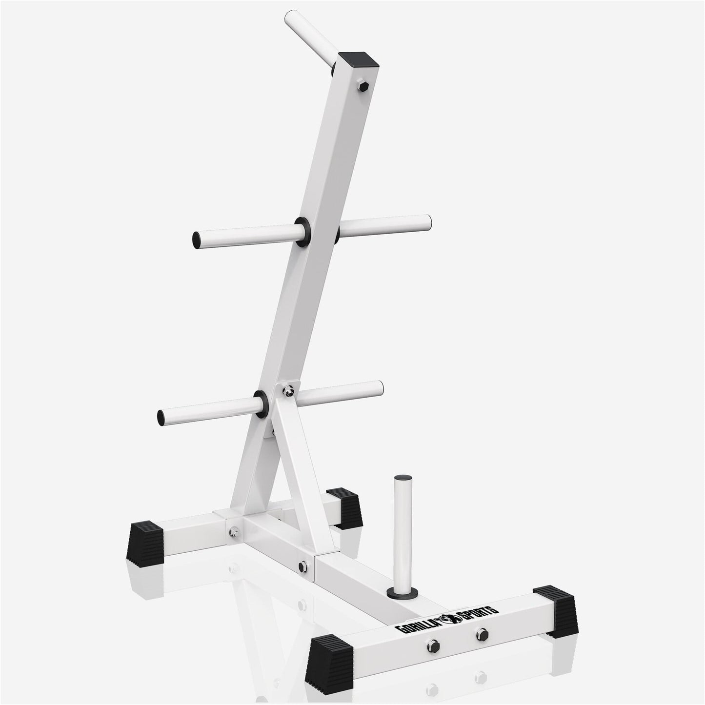 Scheibenständer Hantelbaum mit 4 Stangen 30/31 mm Schwarz/Weiß