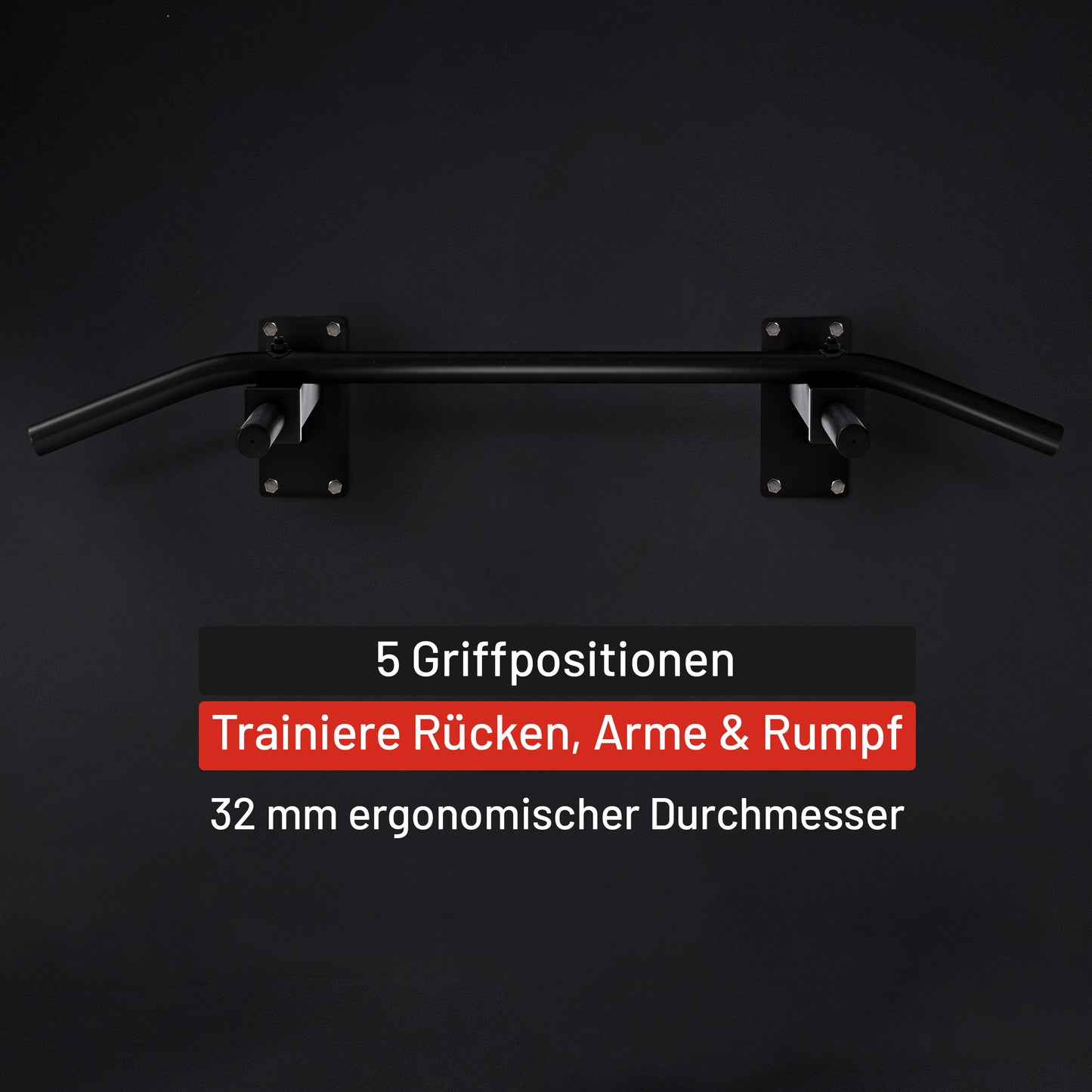 Klimmzugstange Wandbefestigung in Schwarz und Weiß