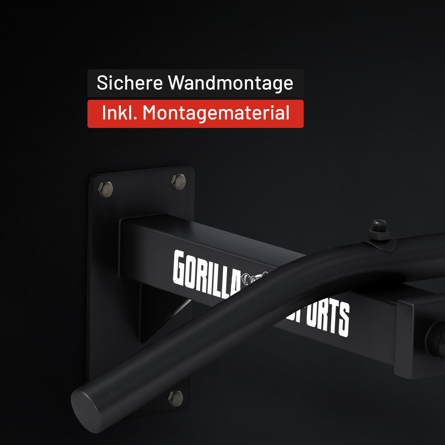 Klimmzugstange Wandbefestigung in Schwarz und Weiß