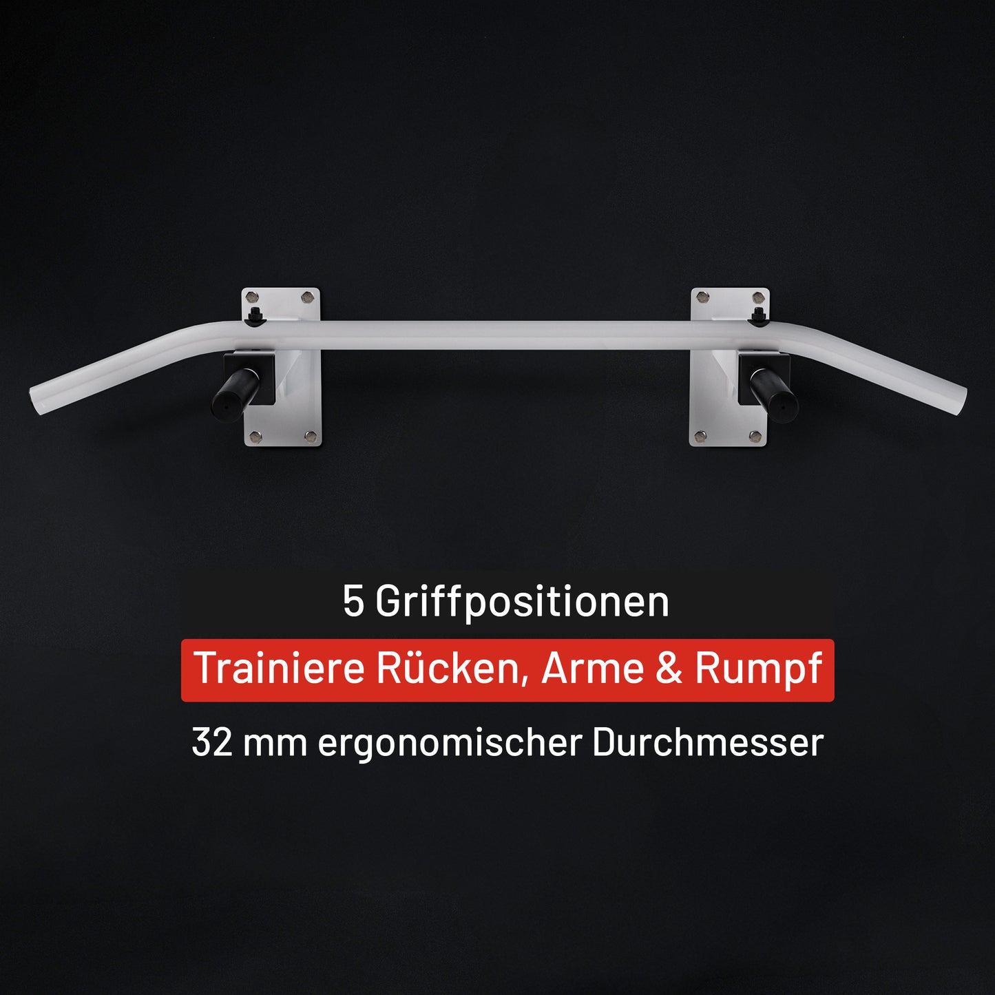 Klimmzugstange Wandbefestigung in Schwarz und Weiß