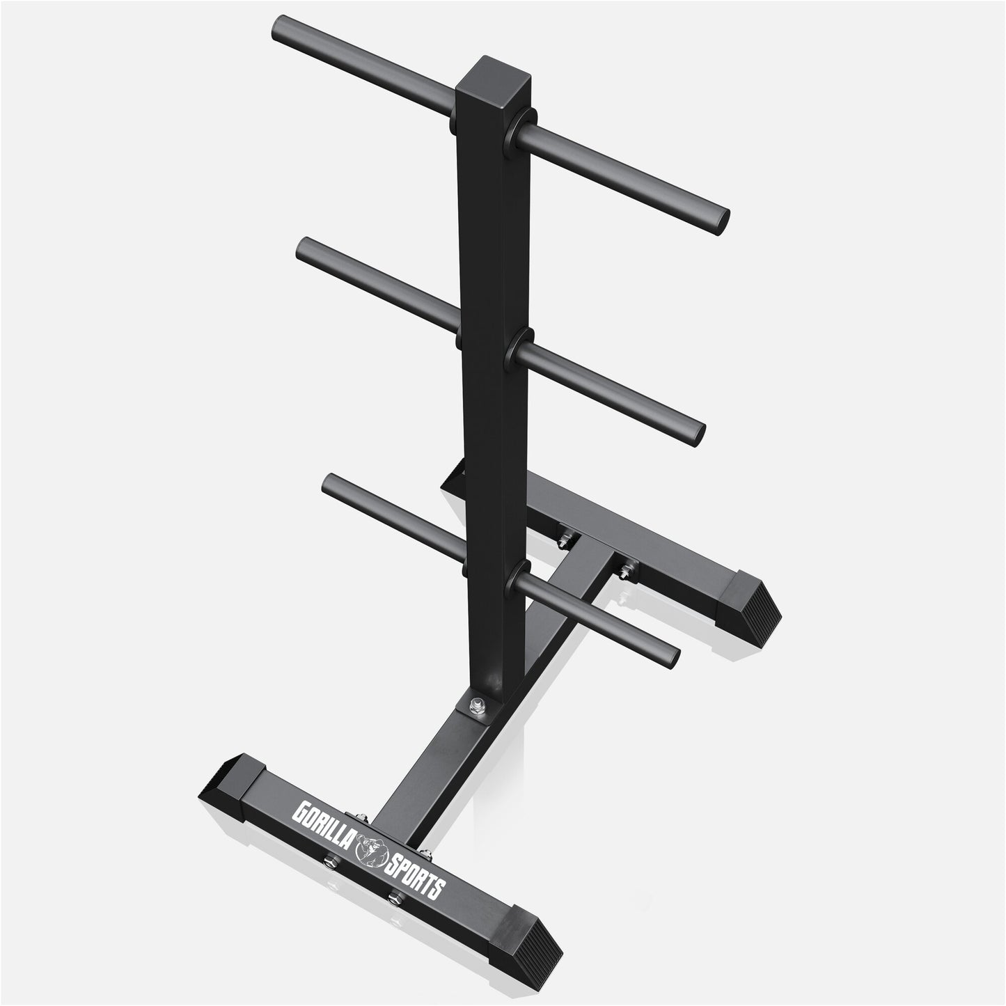 Hantelscheibenständer mit 3 Stangen 30/31 mm Schwarz/Weiß