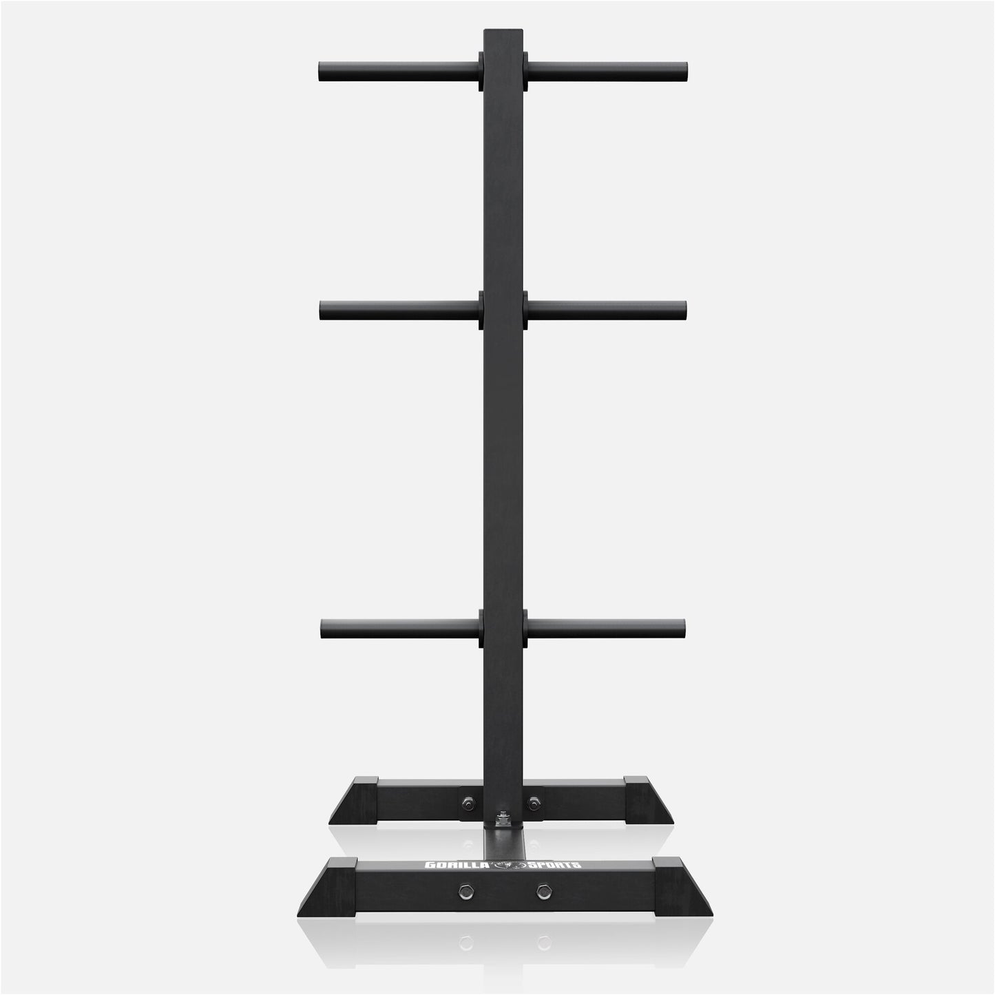 Hantelscheibenständer mit 3 Stangen 30/31 mm Schwarz/Weiß