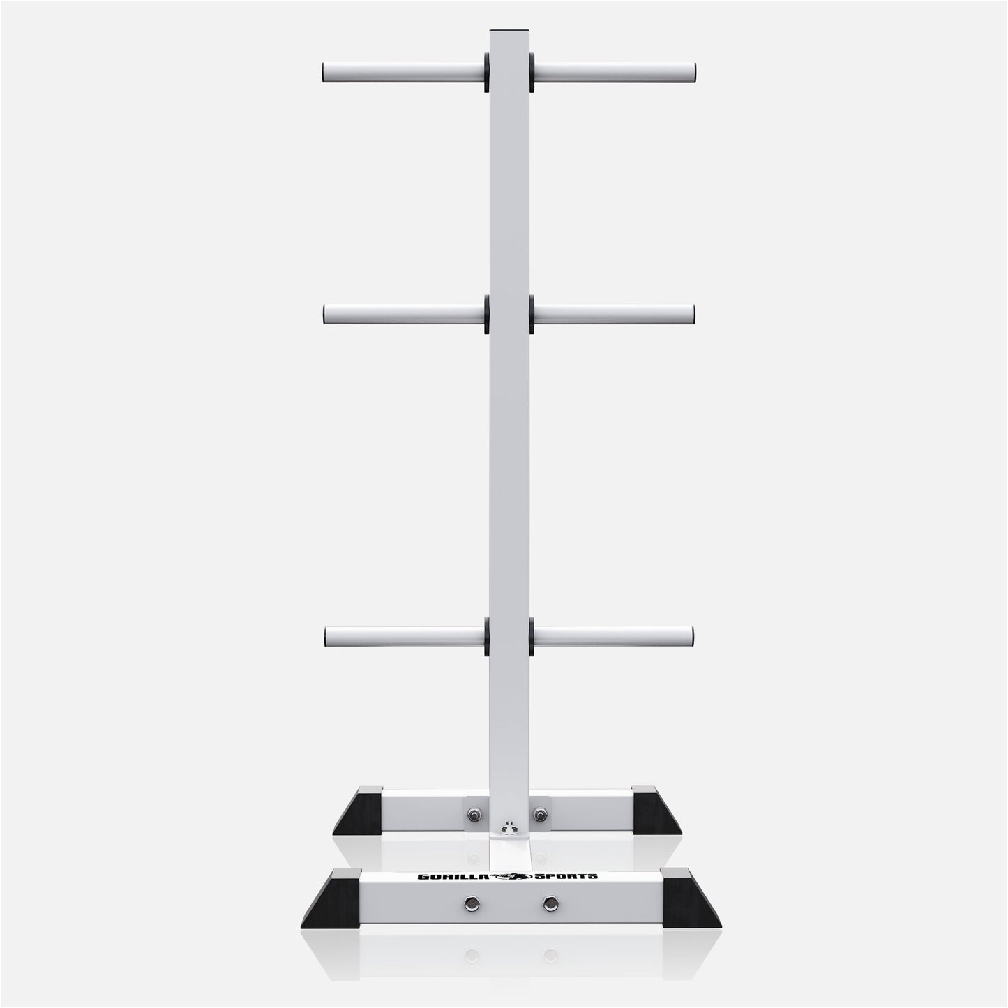 Hantelscheibenständer mit 3 Stangen 30/31 mm Schwarz/Weiß