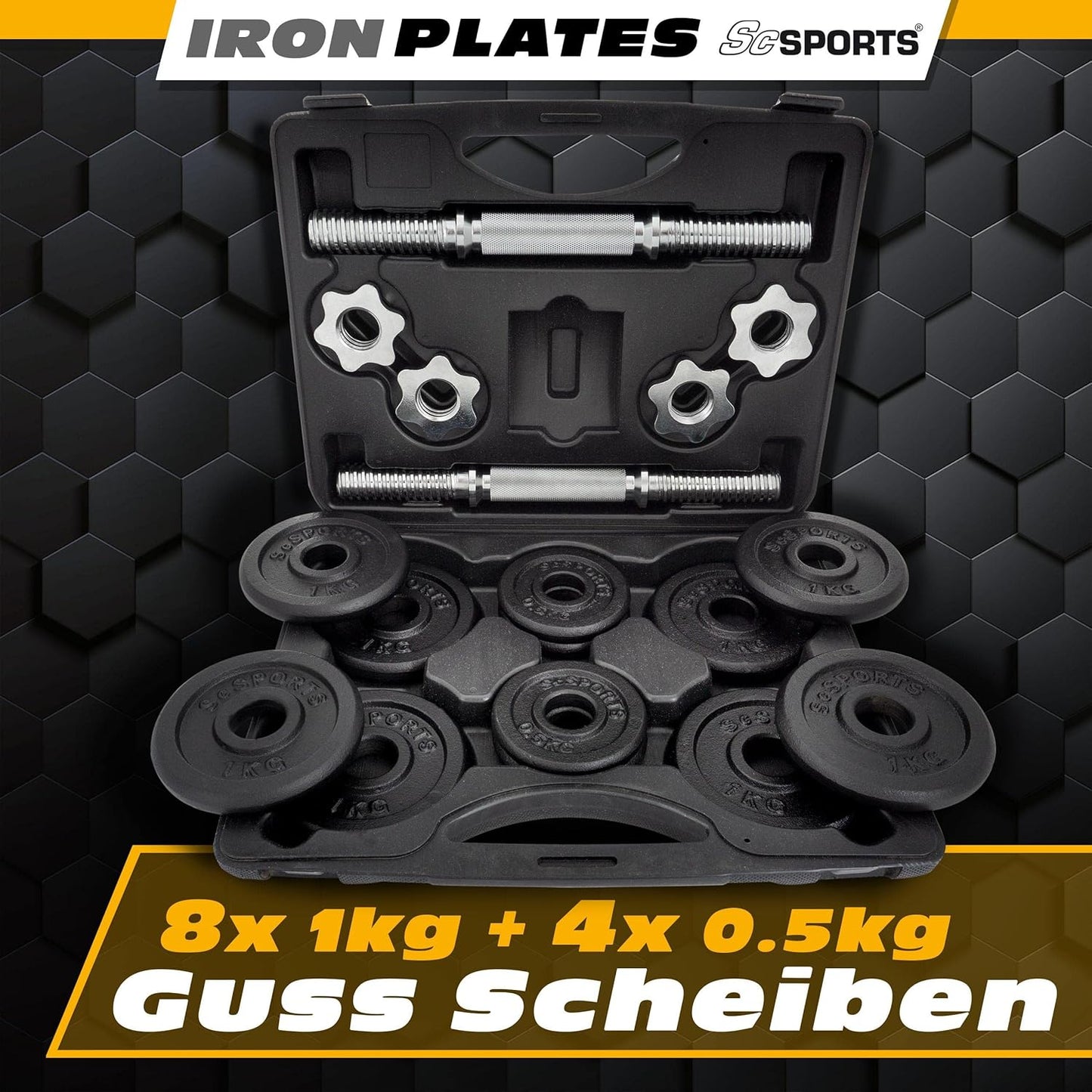 Kurzhantel Set mit Koffer 15 - 20 kg