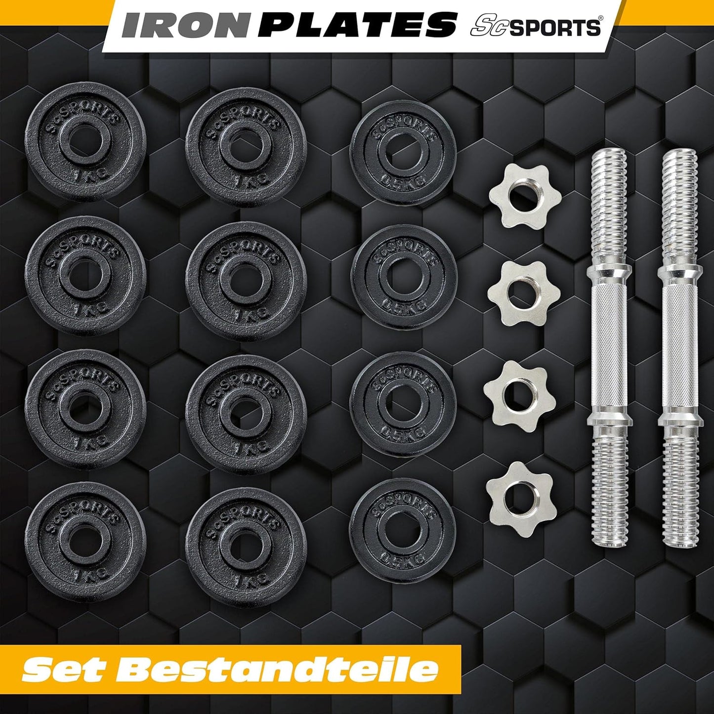 Kurzhantel Set mit Koffer 15 - 20 kg