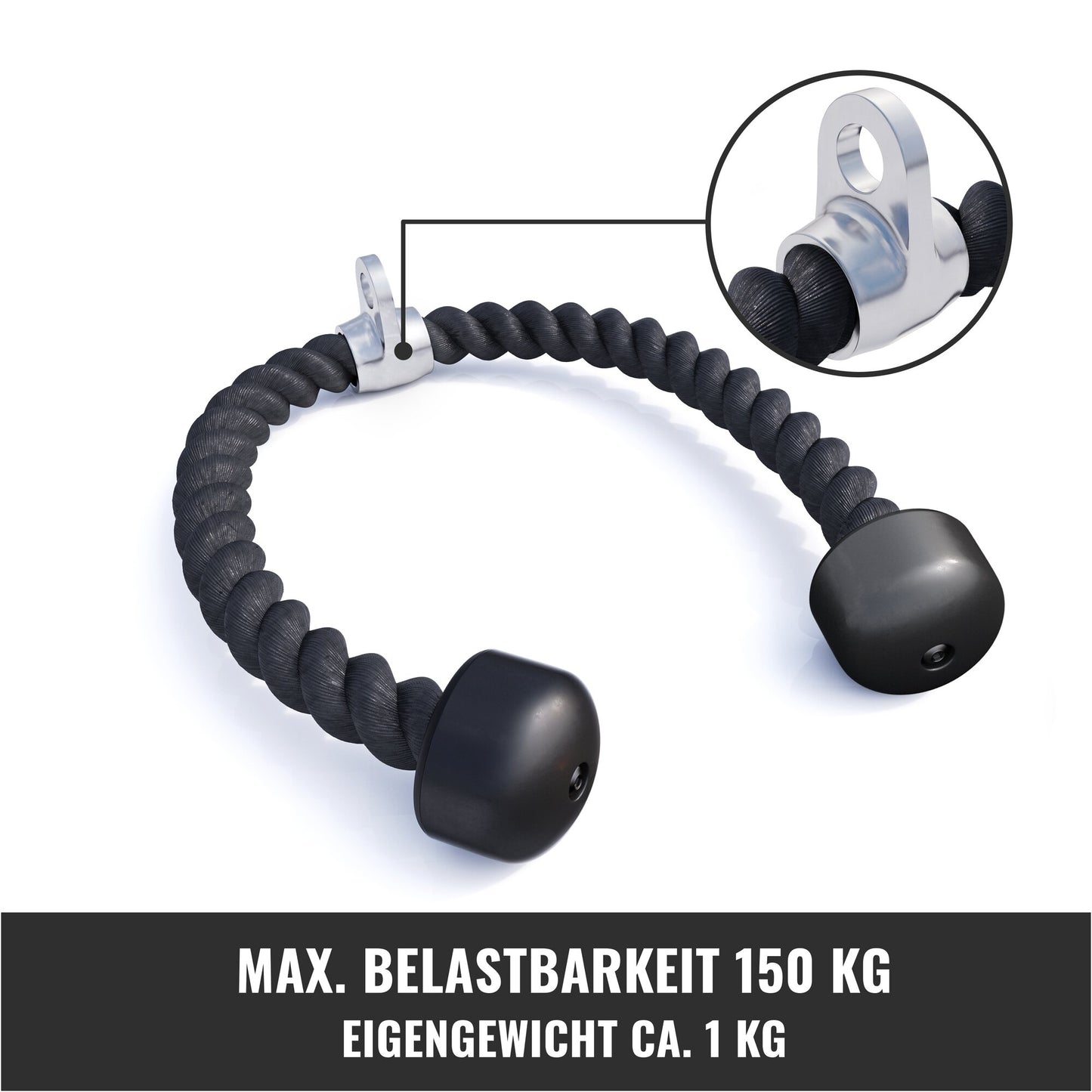 Nylon Tau inklusive Drehgelenk aus Chrom