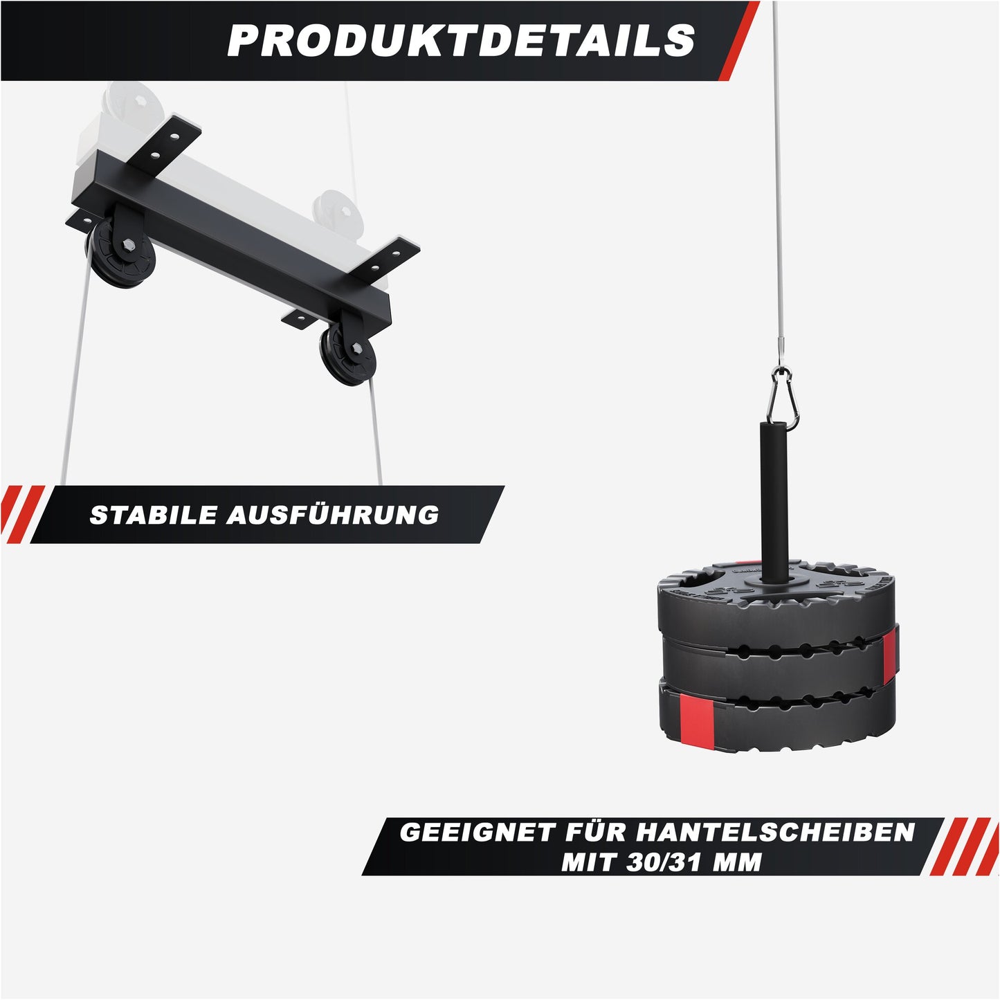 Latzugturm Kabelzug Deckenbefestigung Schwarz